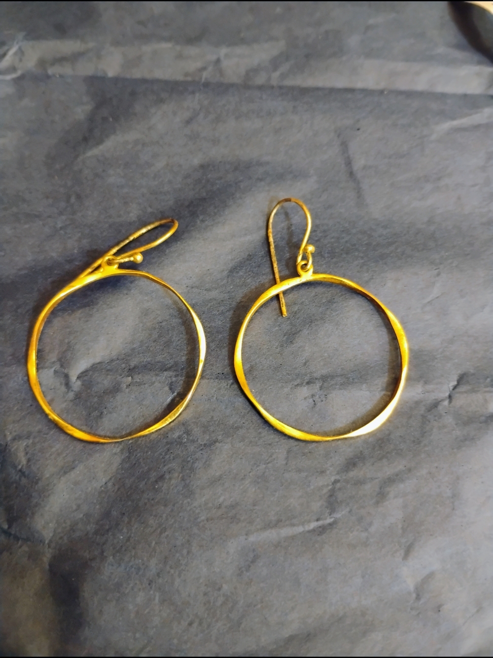 3 For $15 Gold Tone Hoop Drop Earrings - Classic Circle Design